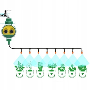 АВТОМАТИЧЕСКИЙ КОНТРОЛЛЕР ПОЛИВА САДА ЧАСЫ ТИП БАТАРЕИ