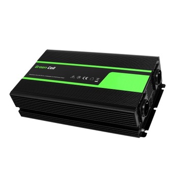 Автомобильный инвертор Green Cell, 24 В, 1500 Вт, 3000 Вт, чистый синус