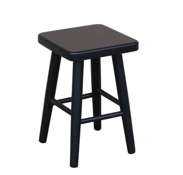 TABORET DREWNIANY KUCHENNY SOLIDNY PROSTY CZARNY