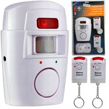 БЕСПРОВОДНАЯ СИГНАЛИЗАЦИЯ ДАТЧИК ДВИЖЕНИЯ + 2 ПУЛЬТА ПУЛЬТА 105 дБ