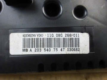 BUDÍKY PŘÍSTROJOVÁ DESKA MERCEDES W203 C A2035407547 EVROPA