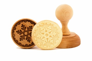 Гравированный штамп для печенья СНЕЖИНКА