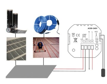 Комнатный термостат, регулятор температуры WIFI 16A