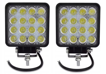 HALOGEN MOCNA LAMPA ROBOCZA 16 LED LEDOWA 9-36V 48W ŚWIATŁO ROZPROSZONE