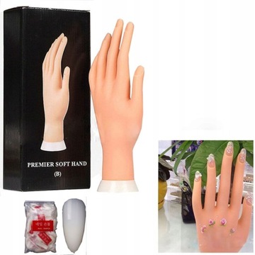 Ręka do Ćwiczeń Manicure Treningowa 500paznokci