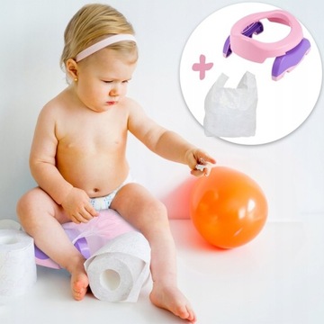 УНИВЕРСАЛЬНЫЙ ПОРТАТИВНЫЙ ТУРИСТИЧЕСКИЙ ГОРШОК, КРЫШКА НА УНИТАЗ 2 В 1 + ВСТАВКИ ДЛЯ УНИТАЗА