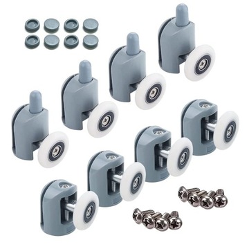 ROLKI DO KABINY PRYSZNICOWEJ 24mm KÓŁKA 8szt KOMPLETNY ZESTAW