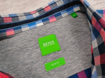 HUGO BOSS BLUMAS MĘSKA KOSZULA W KRATĘ ORYGINAŁ r. XL - SLIM FIT