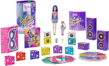 BARBIE COLOR REVEAL IMPREZA KOLOROWA ZESTAW PREZENT ŚWIĘTA 50 ELEMENTÓW