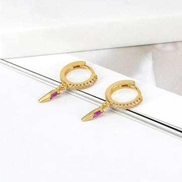 Подвеска в форме конуса с иглой в стиле панк из стерлингового серебра 925 пробы, маленькая