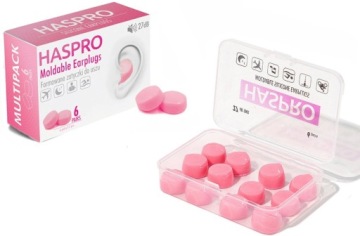 ЛИТОВЫЕ БЕРУШИ HASPRO, 6 ПАР, 27 дБ, ВОДОНЕПРОНИЦАЕМЫЙ НАБОР