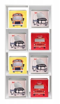 ПОЛКА НАПОЛЬНАЯ ПОЛКА ДЛЯ КНИГ БЕЛЫЕ ТАРЕЛКИ 4x2