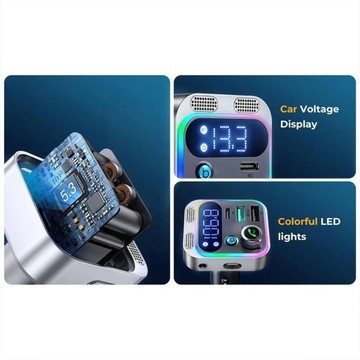 2023 Bluetooth 5.2 FM/AUX Автомобильный адаптер передатчика Bluetooth для