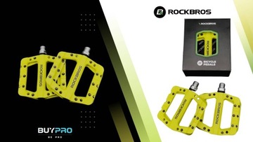 Педали на платформе STRONG Lime Light для велосипеда MTB, нейлон ROCKRBOS