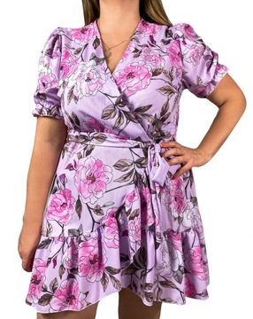 Sukienka SARA II Liliowa Wiskoza 36 38 40 42 44