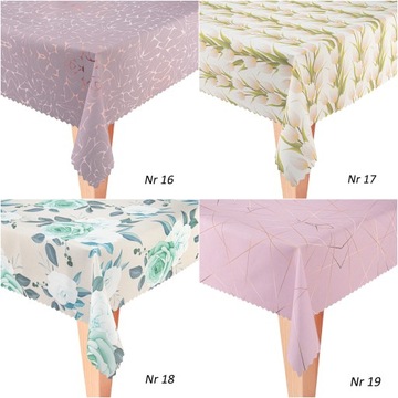 СКАТЕРТЬ ПЯТНЕУСТОЙЧИВАЯ 140x240 ПОЛИРОВКА РАЗНЫЕ УЗОРЫ №.