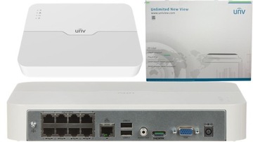 Rejestrator IP Uniview NVR301-08LS3-P8 / 8 kamer, 8MPx, 8 x PoE, VCA