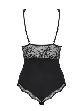 Luvae - Body Czarne eleganckie z koronką - M/L - Obssesive