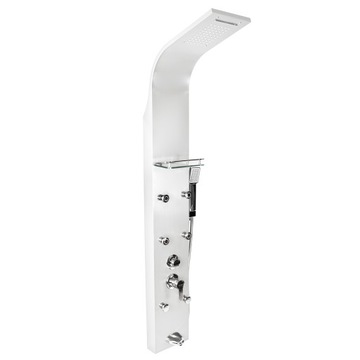 КОЛОННА ВАННА ДУШЕВАЯ ПАНЕЛЬ ВАННА ДУШЕВАЯ ПОЛКА ДОЖДЕВОЙ ДУШ 5 РЕЖИМОВ БЕЛЫЙ
