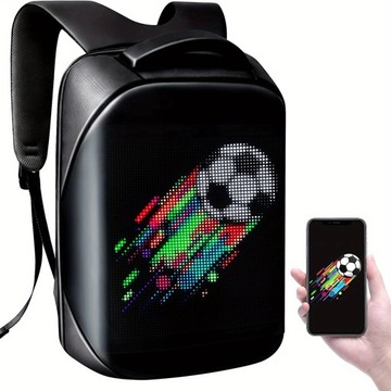 Programowalny plecak na laptopa DIY z kolorową diodą LED