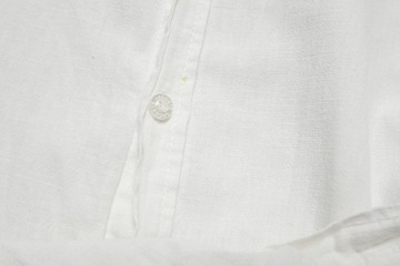 Lacoste regular lniana koszula len biała męska L 41