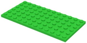 LEGO PŁYTKA 6X12 JASNO ZIELONA NR 3028