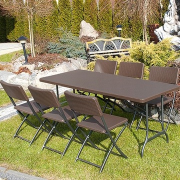 FOLDING TABLE 180 стол BOARD коричневый для кейтеринга