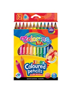 Kredki trójkątne JUMBO 12 kolorów Colorino