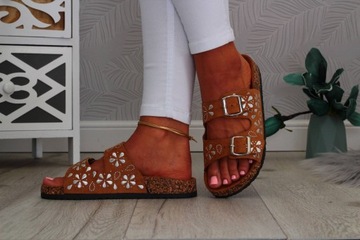 ЖЕНСКИЕ ПРОБКОВЫЕ ШЛЕПАНКИ СО СТИЛЬНЫМИ ПРОФИЛЬНЫМИ ПРЯЖКАМИ