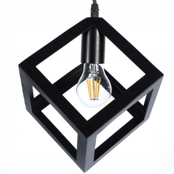 Lampa Wisząca Sufitowa GEOMETRYCZNA CZARNA 150cm