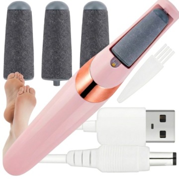 BEZPRZEWODOWY ELEKTRYCZNY PILNIK DO STÓP PIĘT TARKA OBROTOWA + ROLKI 4szt