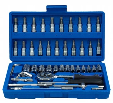 НАБОР ТОРЦЕВЫХ КЛЮЧЕЙ НАСАДКИ ДЛЯ ТОРЦЕВЫХ КЛЮЧЕЙ 46 шт.