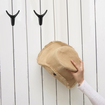 НАСТЕННЫЕ ВЕШАЛКИ В СТИЛЕ КОРОВЬИХ РОГ 2 ШТ. (РАЗМЕР: БОЛЬШОЙ)