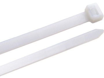 Сильные кабельные зажимные полосы Белая лента 2.5x100 100 штук