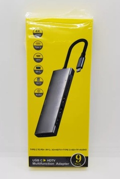 АДАПТЕР-ХАБ USB 9 В 1 IPAD PRO USB-C 4KHDMI SD АУДИО