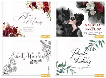 Свадебная ГОСТЕВАЯ КНИГА с анкетами для записей гостей и фотографиями. Свадебный сувенир.