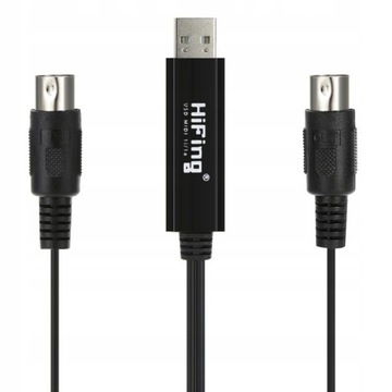 Интерфейс адаптера конвертера USB-A в MIDI для 16-канального входа и выхода ключевых органов