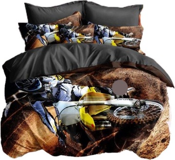Pościel 3D MOTOR CROSS 140x200 cm 3 części
