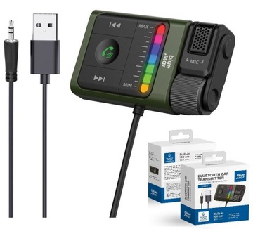 TRANSMITER FM BLUETOOTH 5.1 ZESTAW GŁOŚNOMÓWIĄCY AUX