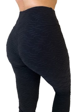 Legginsy KARBOWANE antycellulitowe PUSH UP L/XL