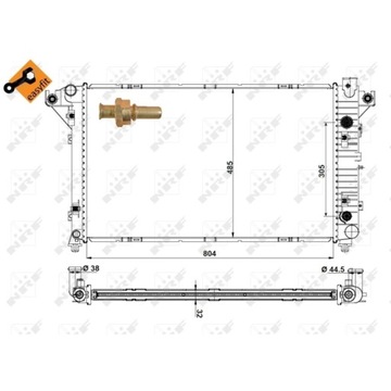 CHLADIČ DODGE RAM 1500 2500 3500 93-01