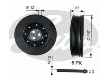 GATES TVD1060A KOLO ŘEMENICE HŘÍDEL OJNICE