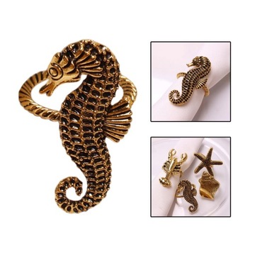 Украшение кольца для салфетки на стол Держатель кольца для салфетки Украшение гиппокампа