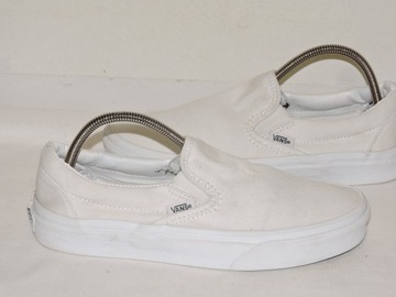 VANS CLASSIC SLIP ON TRAMPKI SPORTOWE BIAŁE r.36,5