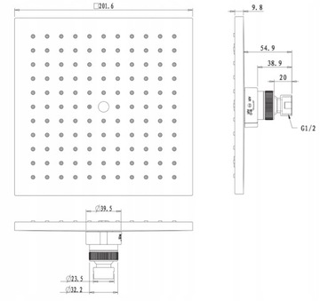 HANSGROHE bateria prysznicowa + umywalkowa + DESZCZOWNICA OMNIRES kolumna