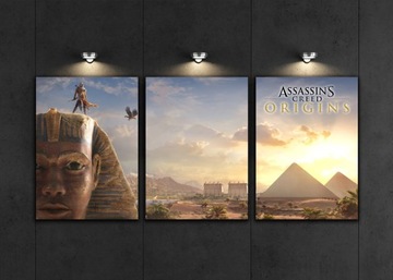 3 НАСТЕННЫЕ КАРТИНЫ ASSASSINS CREED ORIGINS 50x70