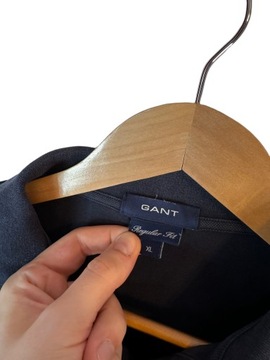 Koszulka polo Gant granatowa z logiem XL