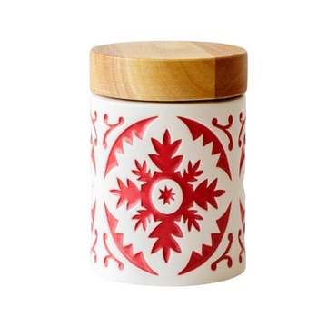 Ceramiczny pojemnik z bambusową pokrywką
