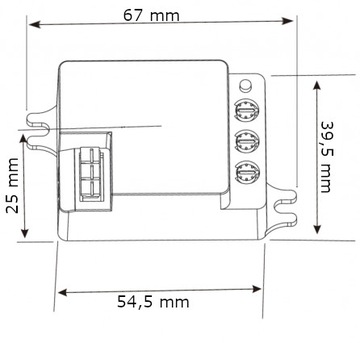 Микроволновой светодиодный мини-датчик движения в сумерках на 360°