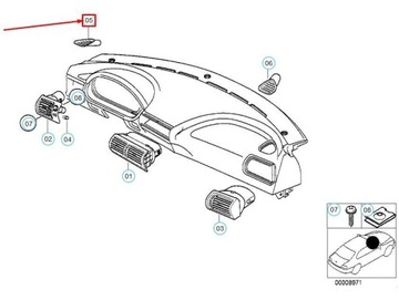 BMW E36 KRYT TRYSKY ODMRAZOVAČE LEVÝ ORIGINÁLNÍ